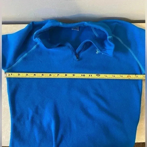 Teal 1/4 zip Under Armour fleece, size Small - Picture 5 of 8